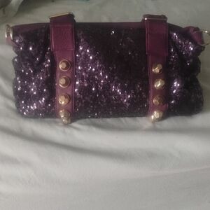 Purple Sequin Women's Bag